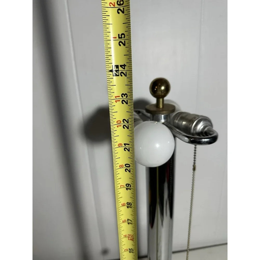 Vintage Robert Sonneman for George Kovacs Chrome Table Lamp (Missing Shade)